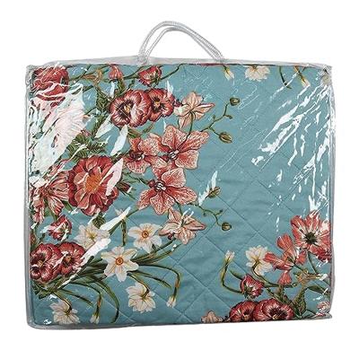 Clayre & Eef Bedsprei 140x220 cm Blauw Roze Katoen Polyester