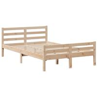 Bed met boekenkast zonder matras massief grenenhout 135x190 cm - thumbnail