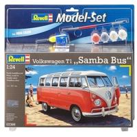 Revell model set vw t1 samba bus 173dlg. - incl. basiskleuren verf - thumbnail
