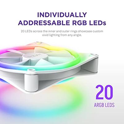 NZXT F120 RGB DUO - 120mm RGB Fan - Triple - White