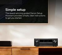 Denon AVR-S570BT (model 2022) 5.2-kanaals AV-ontvanger - 8K Ultra HD-audio en video, verbeterde game-ervaring, draadloos streamen via ingebouwde Bluetooth, (4) 8K HDMI-ingangen, ondersteunt eARC - thumbnail