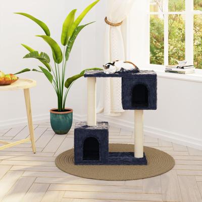 Kattenmeubel met sisal krabpalen 60 cm donkergrijs