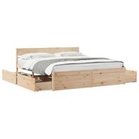 Bedframe zonder matras massief grenenhout 200x200 cm - thumbnail