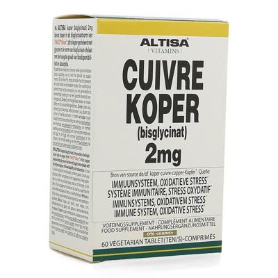 Altisa Koper Bisglycinaat 2mg Comp 60