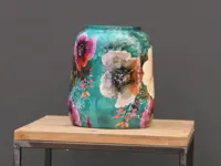 TS Collection bloempot blooming metaal 21x24cm smaragd - thumbnail