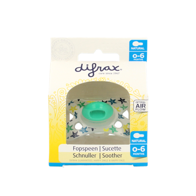 Difrax Fopspeen natural 0-6 maanden assorti 1 Stuks