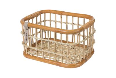 Rotan fietsmand Basil Green Life Medium 18 liter 39 x 29 x 22 cm - natural bruin