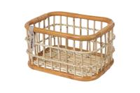 Rotan fietsmand Basil Green Life Medium 18 liter 39 x 29 x 22 cm - natural bruin - thumbnail