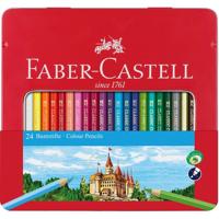 Faber Castell fc-115824 kleurpotlood faber-castell castle zeskantig metalen etui met 24 stuks - thumbnail
