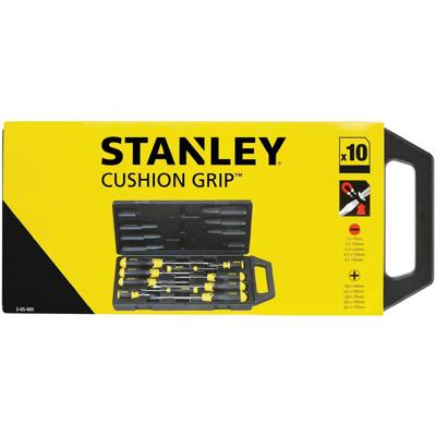 Stanley handgereedschap 10-Delige Cushiongrip Schroevendraaierset Standaard/Phillips - 2-65-005