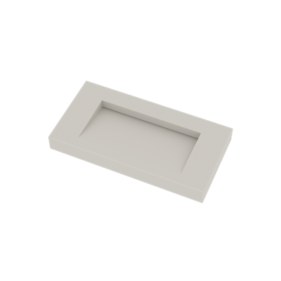 Wastafel Ideavit Solidsquare 90x46x10 cm Solid Surface Mat Wit Ideavit