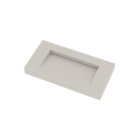 Wastafel Ideavit Solidsquare 90x46x10 cm Solid Surface Mat Wit Ideavit - thumbnail