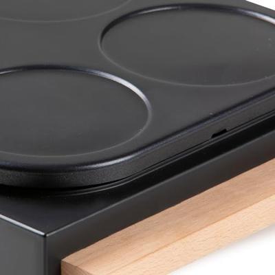 DOMO DO8717P Pancake-plaat Anti-aanbaklaag, Controlelampje Zwart