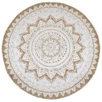 Tapijt met print rond 240 cm gevlochten jute - thumbnail