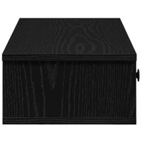 Wandschap met lades 100x37,5x19 cm bewerkt hout zwart - thumbnail