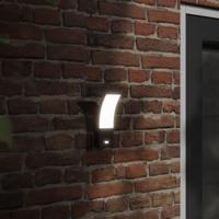 VidaXL Buitenwandlampen 2 st led met sensors gegoten aluminium zwart - thumbnail