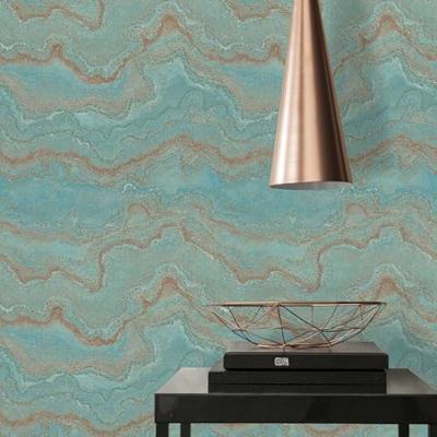 Livingwalls Stories of Life - Turquoise - Steen - 396591