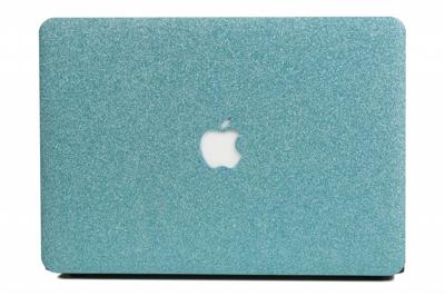 Lunso MacBook Air 13 inch (2018-2019) cover hoes - case - Glitter lichtblauw