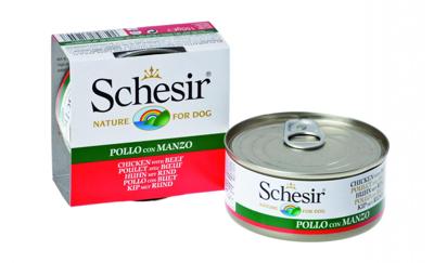 SCHESIR in jelly Chicken with beef - nat hondenvoer - 150 g