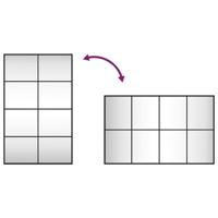 VidaXL Wandspiegel rechthoekig 50x80 cm ijzer zwart - thumbnail