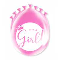 Ballonnen &apos;It&apos;s A Girl&apos; Babyshower (8st) - thumbnail
