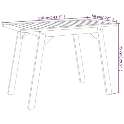 3-delige Tuinset massief acaciahout 3-delige Tuinset massief acaciahout