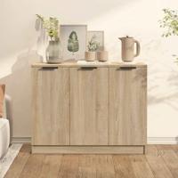 Dressoir 90,5x30x70 cm bewerkt hout sonoma eikenkleurig - thumbnail
