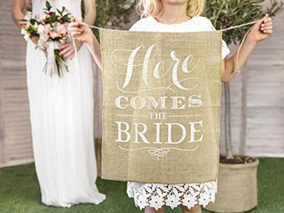 Bruiloft Vlag &apos;Here Comes The Bride&apos;
