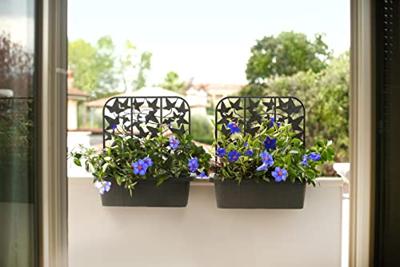 Bama Fioriera Bloem-Balkonbakken Privacy 60x22x64 cm 2 Stuks Antraciet
