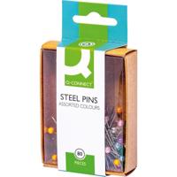 Q-CONNECT spelden 3 x 30 mm vernikkeld doos van 80 stuks - thumbnail
