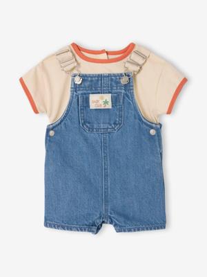 Babyset T-shirt salopet stone Babyset T-shirt salopet stone