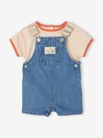 Babyset T-shirt salopet stone - thumbnail
