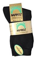 Naproz Thermo Sokken Zwart Maat 35-38 3 Paar - thumbnail