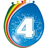 Ballonnen 4 jaar (8 st) - thumbnail