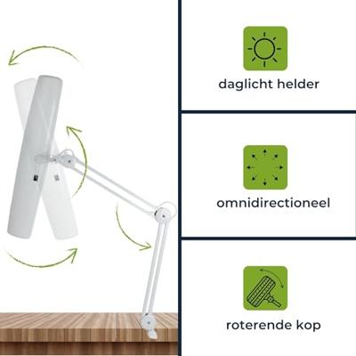 Velleman VTLAMP6 VTLAMP6 Bureaulamp Fluorescentielamp T5 42 W Grijs