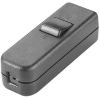 interBär 8006-004.01 Snoerschakelaar Zwart 1x uit/aan 6 A 1 stuk(s) - thumbnail