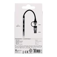 T'nb - Premium USB-A hub, sluit 4 USB-A accessoires tegelijkertijd aan met deze hub - Aluminium - thumbnail