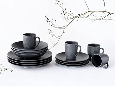 Creatable Serviesset Leisteen Black (16-delig combi-servies) Creatable Serviesset Leisteen Black (16-delig combi-servies)