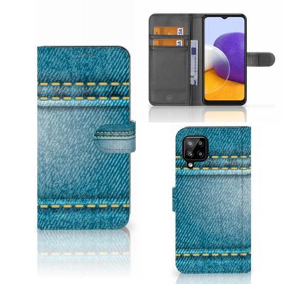 Samsung Galaxy A22 4G | M22 | Wallet Case | met Pasjes | Jeans Samsung Galaxy A22 4G | M22 | Wallet Case | met Pasjes | Jeans