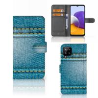 Samsung Galaxy A22 4G | M22 | Wallet Case | met Pasjes | Jeans - thumbnail