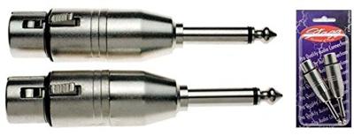Stagg AC-XFPMH Verloop XLR female - Jack male (2 stuks)