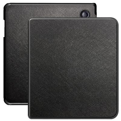 Lunso Kobo Libra Colour hoes (7 inch) - Vegan Saffiano Leren sleepcover - Zwart