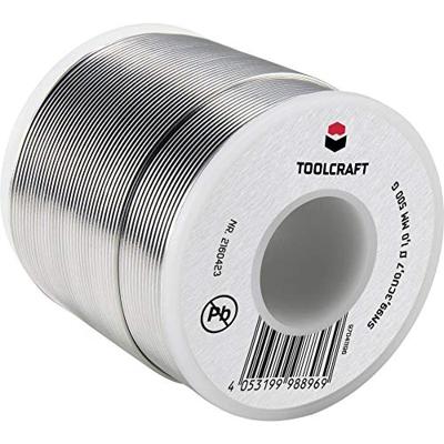 TOOLCRAFT Soldeertin, loodvrij Spoel Sn99,3Cu0,7 ROL1 500 g 1 mm TOOLCRAFT Soldeertin, loodvrij Spoel Sn99,3Cu0,7 ROL1 500 g 1 mm