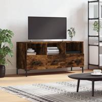 Tv-meubel 102x36x50 cm bewerkt hout gerookt eikenkleurig - thumbnail
