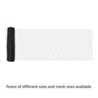 VidaXL Hexagon hek grijs 0,4 x 10 m pvc - thumbnail