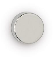 MAUL neodymium schijfmagneet, ft 12 x 5 mm, trekkracht 4 kg, zilver, blister van 4 stuks - thumbnail