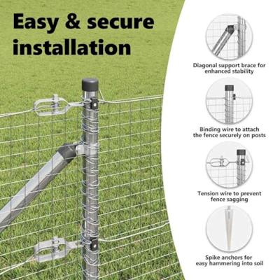 VidaXL Afrasteringspaal zilver 10 x 0,8 m (25 x 25 mm gaas) staal VidaXL Afrasteringspaal zilver 10 x 0,8 m (25 x 25 mm gaas) staal