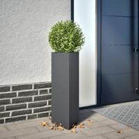 VidaXL Plantenbak driehoek 30x26x75 cm staal antracietkleurig - thumbnail