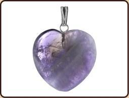 Hartvormige Edelstenen Hanger Amethist (20 mm) Hartvormige Edelstenen Hanger Amethist (20 mm)