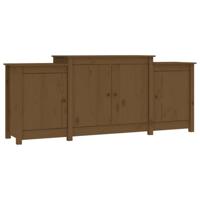 Dressoir 164x37x68 cm massief grenenhout honingbruin - thumbnail